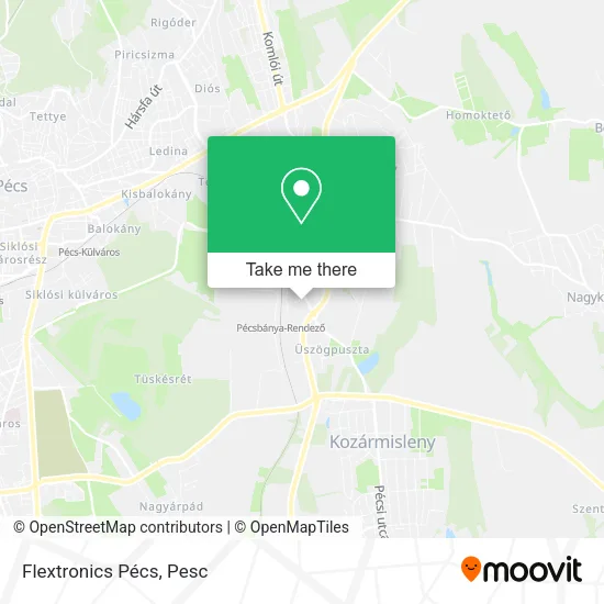 Flextronics Pécs map
