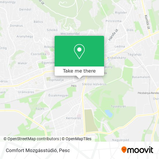 Comfort Mozgásstúdió map