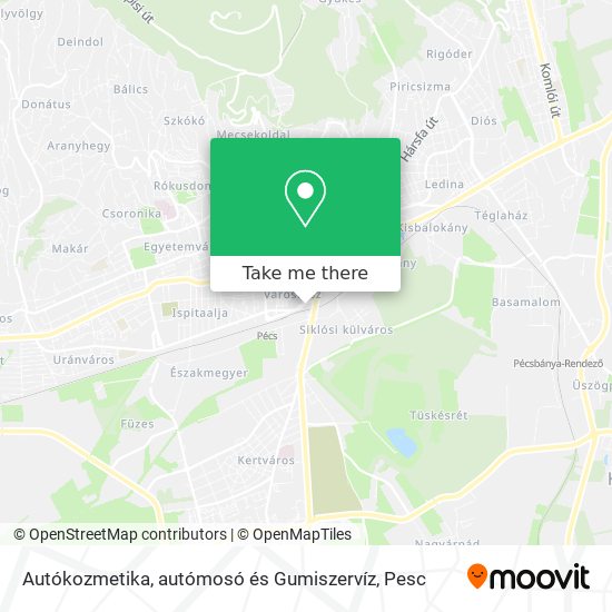 Autókozmetika, autómosó és Gumiszervíz map