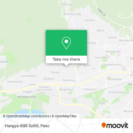 Hangya dűlő Szőlő map