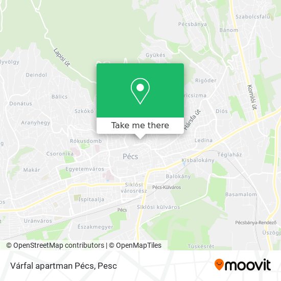 Várfal apartman Pécs map