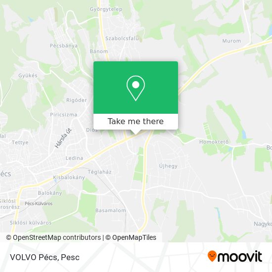 VOLVO Pécs map