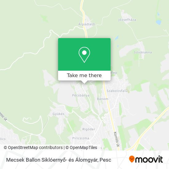 Mecsek Ballon Siklóernyő- és Álomgyár map
