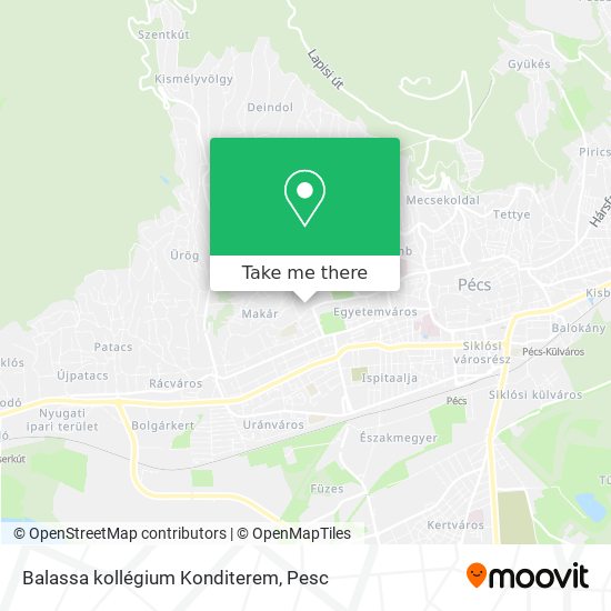 Balassa kollégium Konditerem map