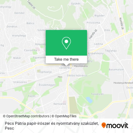 Pécs Pátria papír-írószer és nyomtatvány szaküzlet map