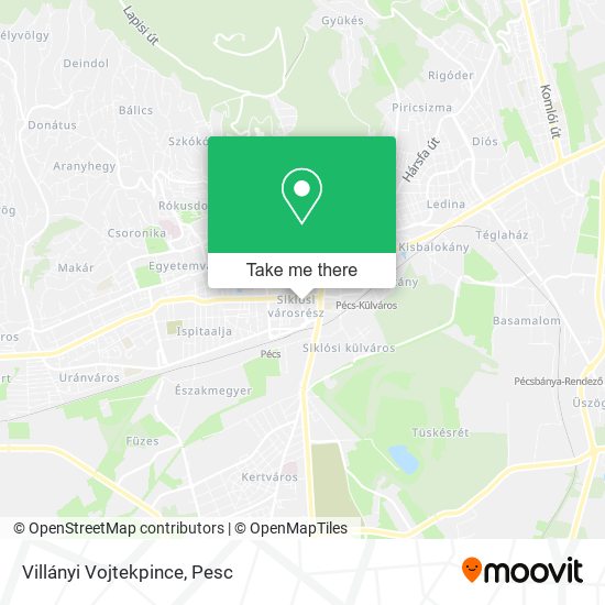 Villányi Vojtekpince map