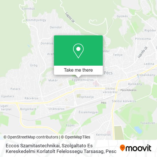 Eccos Szamitastechnikai, Szolgaltato Es Kereskedelmi Korlatolt Felelossegu Tarsasag map