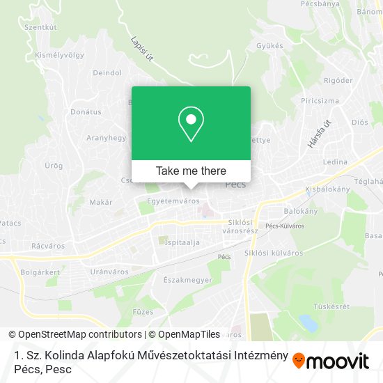 1. Sz. Kolinda Alapfokú Művészetoktatási Intézmény Pécs map