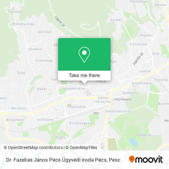 Dr. Fazekas János Pécs Ügyvédi iroda Pécs map