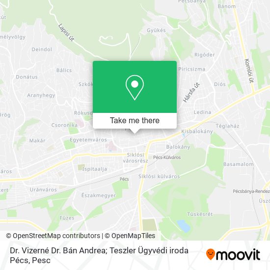 Dr. Vizerné Dr. Bán Andrea; Teszler Ügyvédi iroda Pécs map