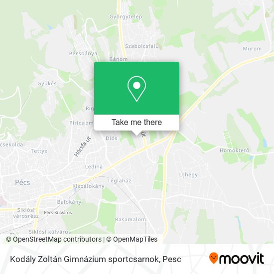 Kodály Zoltán Gimnázium sportcsarnok map
