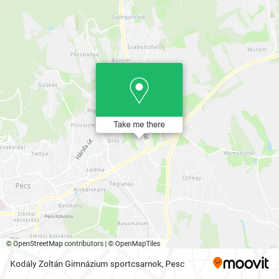 Kodály Zoltán Gimnázium sportcsarnok map
