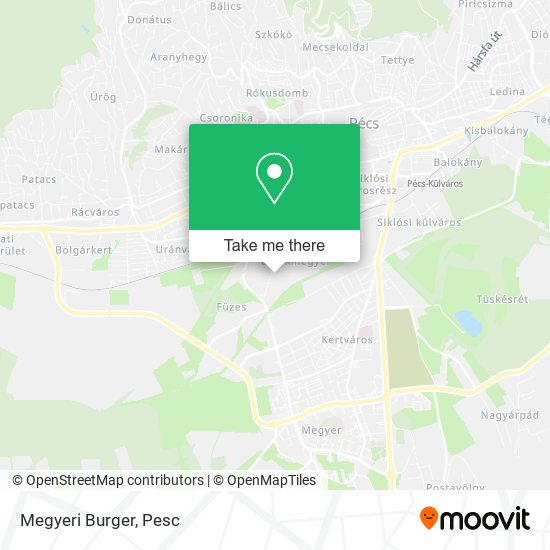 Megyeri Burger map