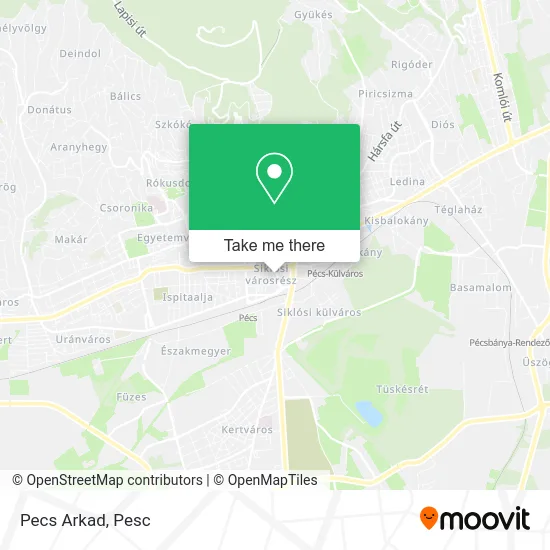 Pecs Arkad map