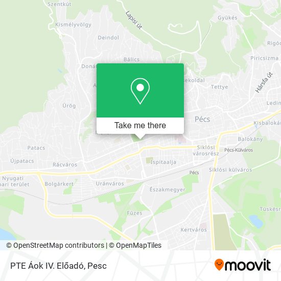 PTE Áok IV. Előadó map