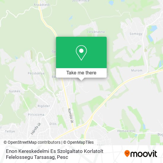 Enon Kereskedelmi Es Szolgaltato Korlatolt Felelossegu Tarsasag map