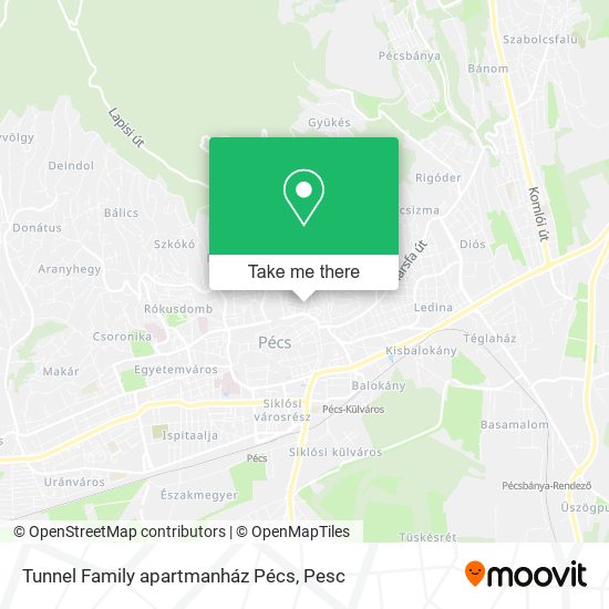 Tunnel Family apartmanház Pécs map