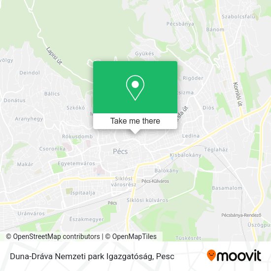 Duna-Dráva Nemzeti park Igazgatóság map