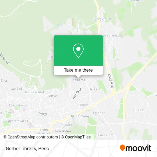 Gerber Imre Is map