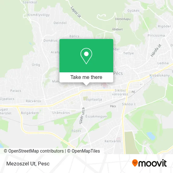 Mezoszel Ut map