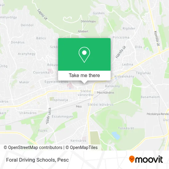 Foral Driving Schools map
