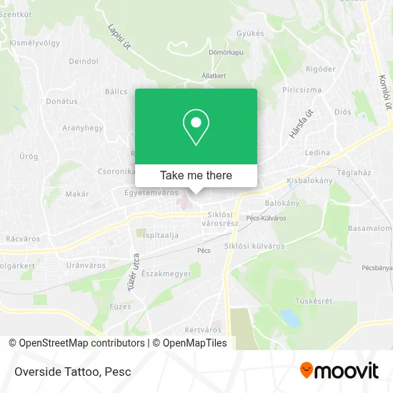 Overside Tattoo map