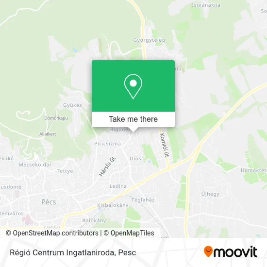 Régió Centrum Ingatlaniroda map