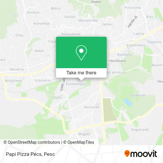 Papi Pizza Pécs map