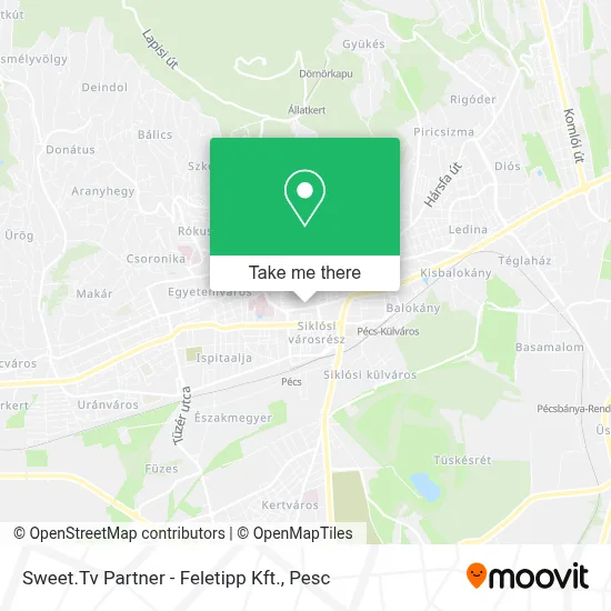 Sweet.Tv Partner - Feletipp Kft. map