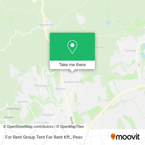 For Rent Group Tent For Rent Kft. map