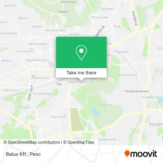 Balux Kft. map