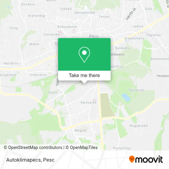 Autoklimapecs map