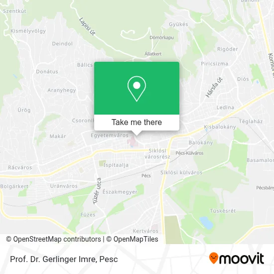 Prof. Dr. Gerlinger Imre map
