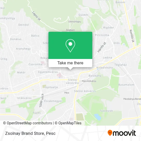 Zsolnay Brand Store map