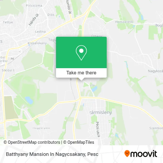 Batthyany Mansion In Nagycsakany map