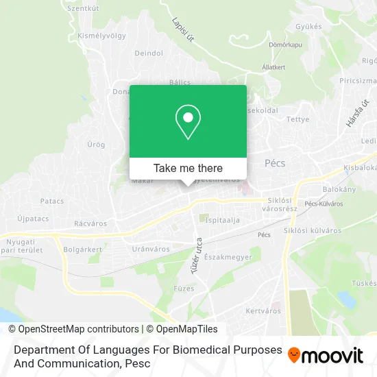 Department Of Languages For Biomedical Purposes And Communication map
