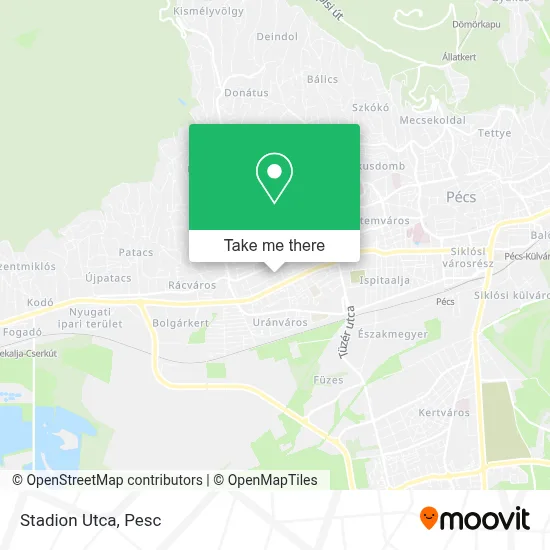 Stadion Utca map