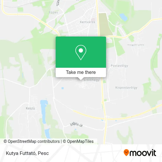 Kutya Futtató map