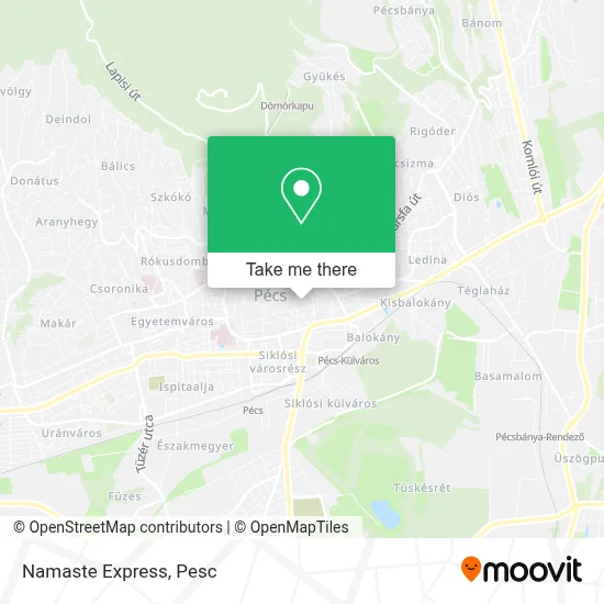 Namaste Express map