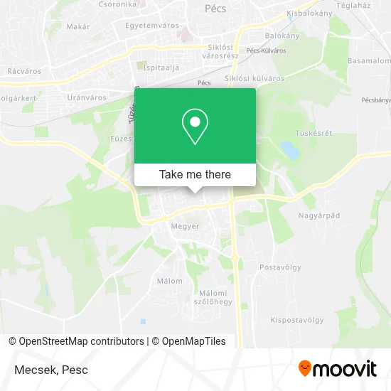 Mecsek map