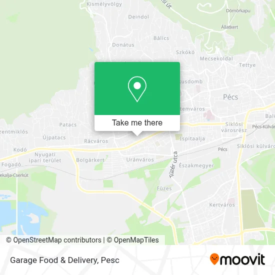 Garage Food & Delivery map