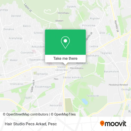 Hair Studio Pecs Arkad map