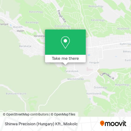 Shinwa Precision (Hungary) Kft. map