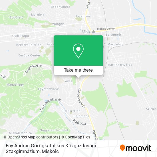 Fáy András Görögkatolikus Közgazdasági Szakgimnázium map