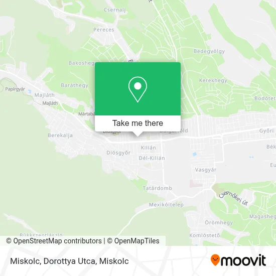 Miskolc, Dorottya Utca map