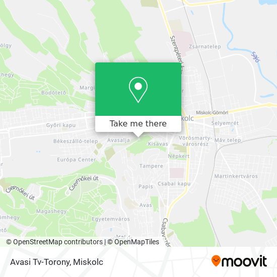 Avasi Tv-Torony map