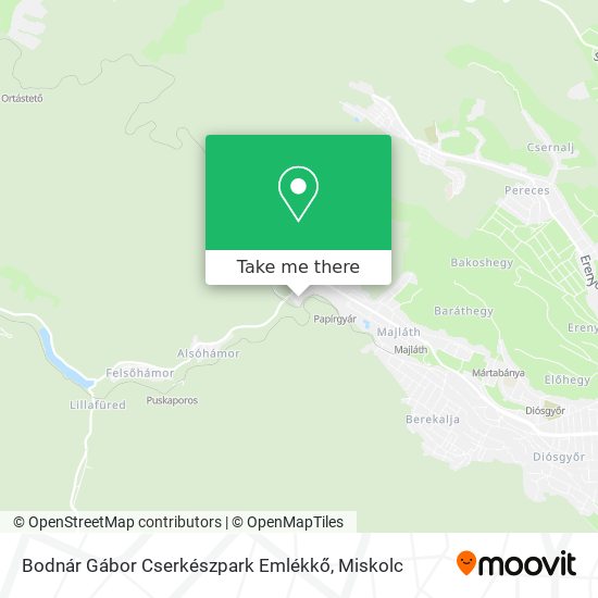 Bodnár Gábor Cserkészpark Emlékkő map