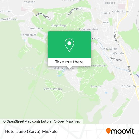 Hotel Juno (Zárva) map