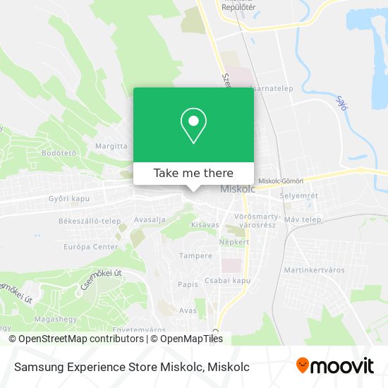 Samsung Experience Store Miskolc map