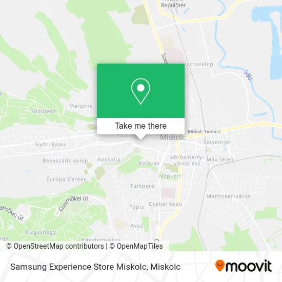 Samsung Experience Store Miskolc map